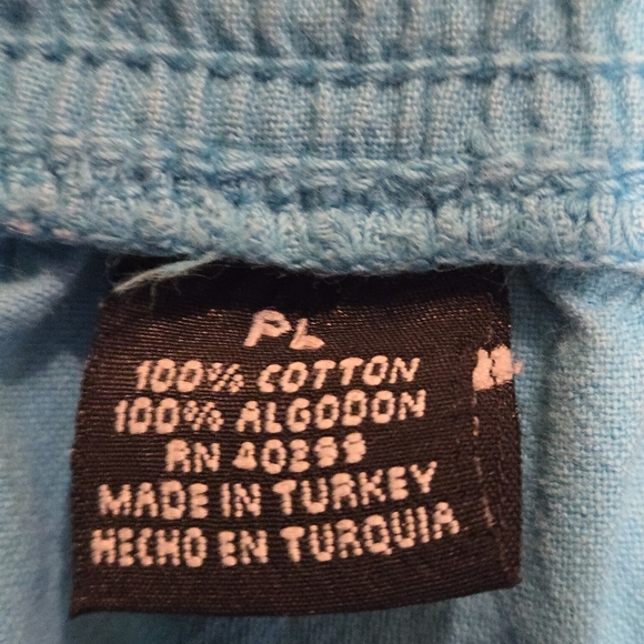 Erika Petite Bright Blue Teal Capri Pants Front Seam Drawstring Waist Women PL - Picture 7 of 13